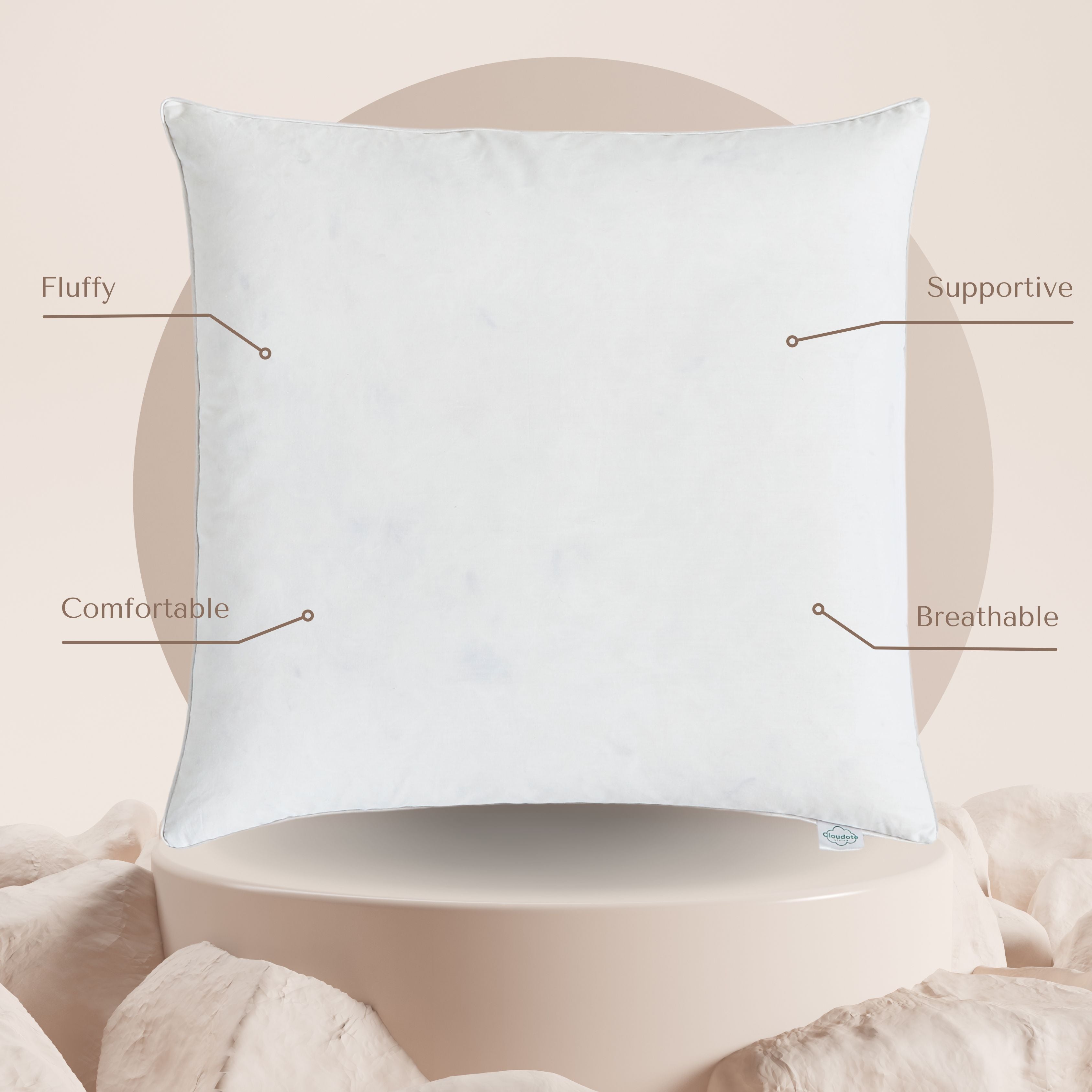 Goose Feather Down Throw Pillow Insert