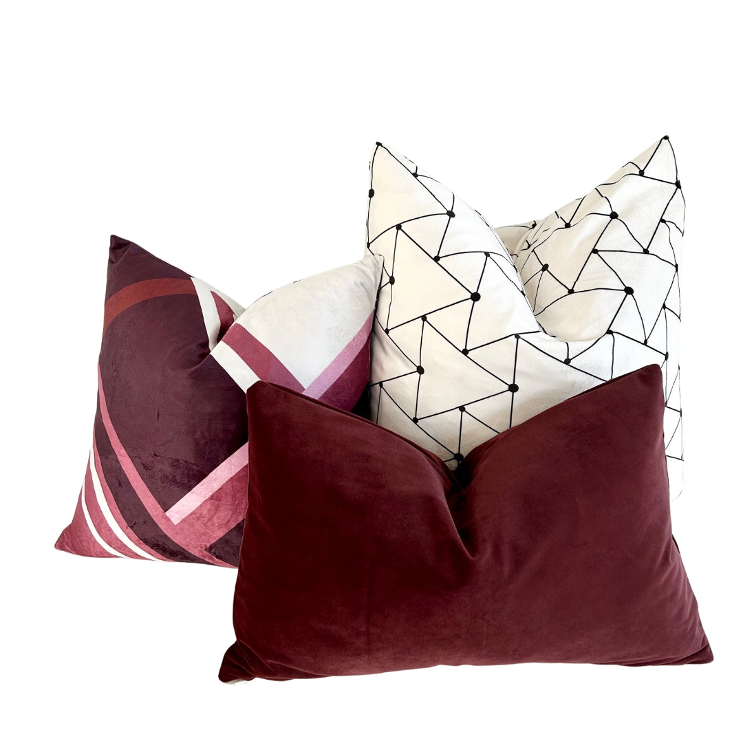 Geometric Triangle Throw Pillow 22&quot;