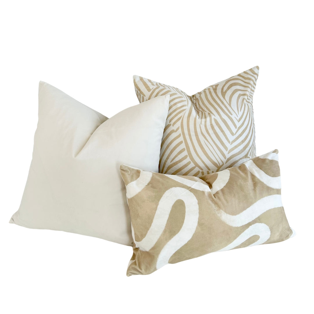 Zebra Neutral Throw Pillow 20&quot;