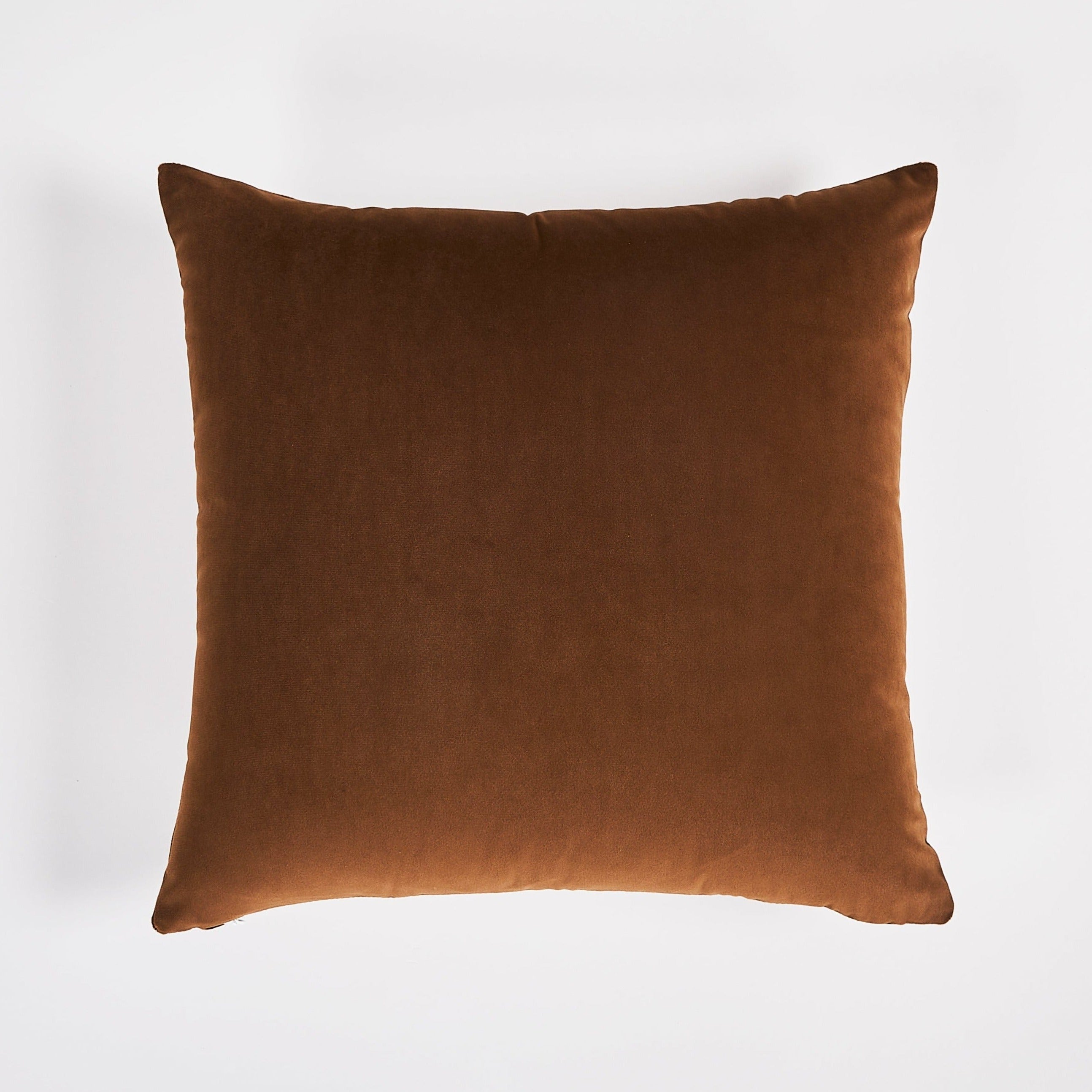 Brown Velvet Throw Pillow Cover