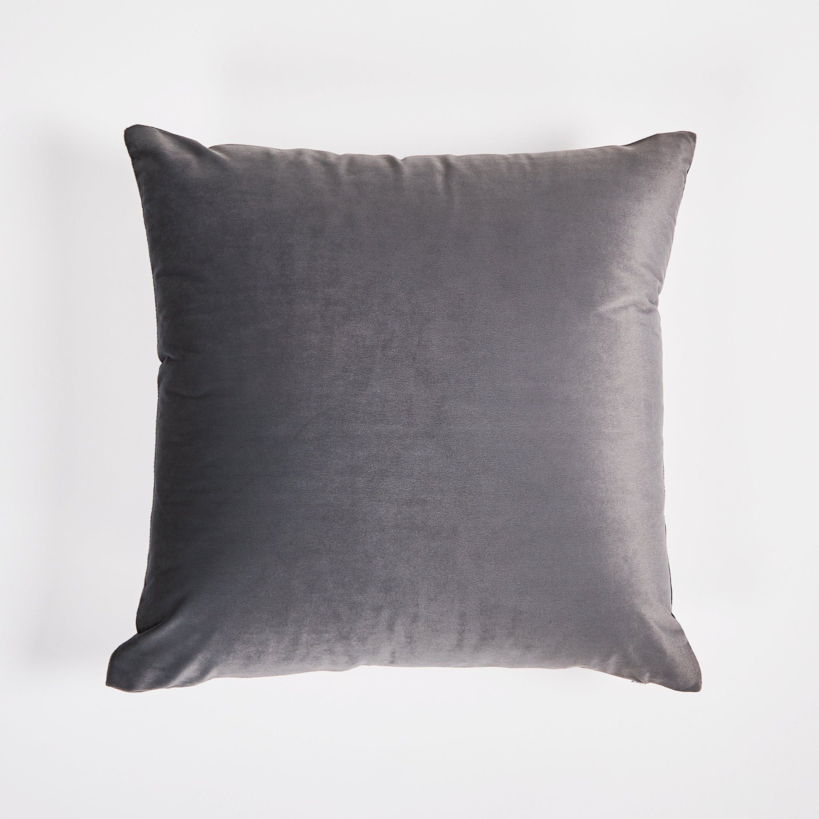 Gray Velvet Throw Pillow Cover