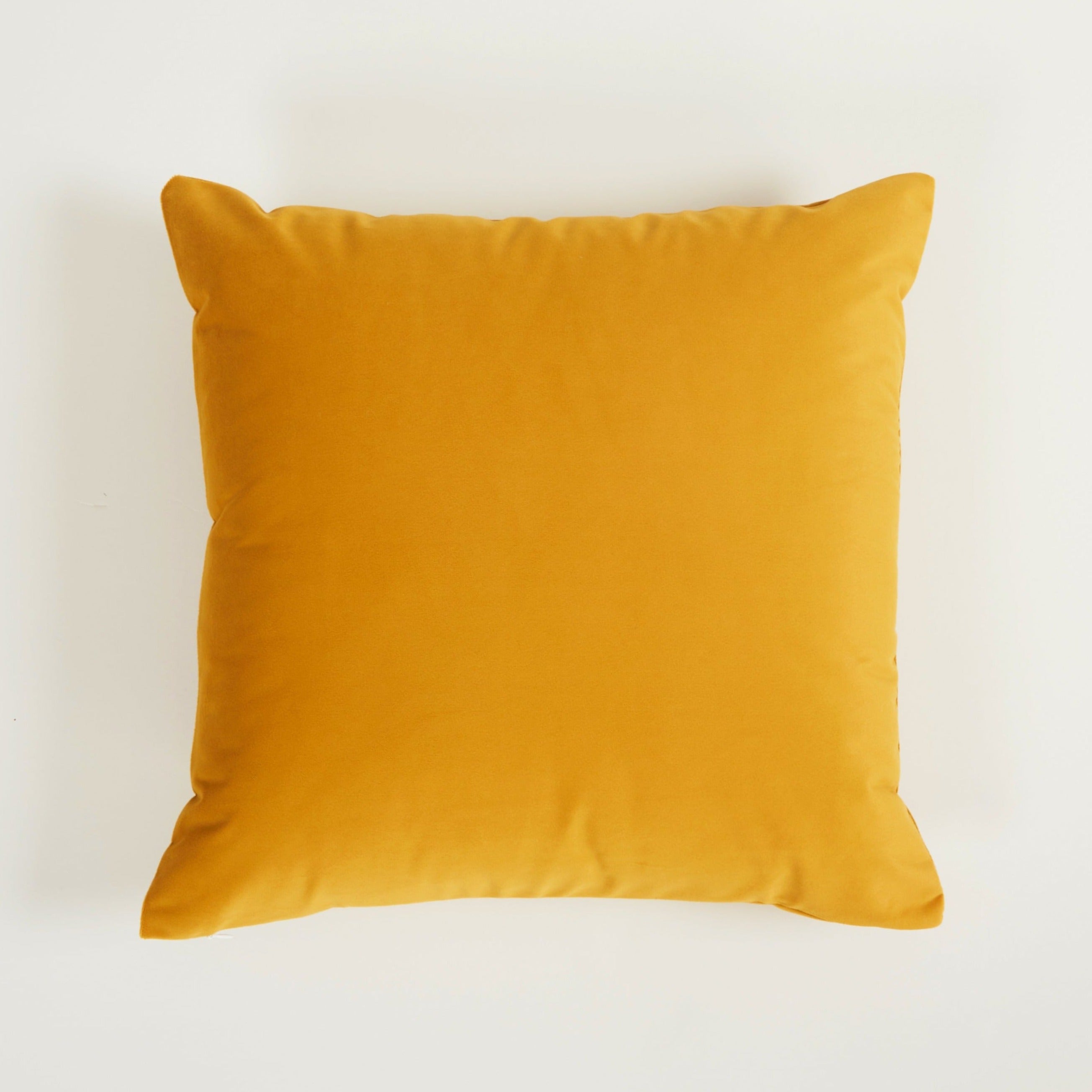 Ginger Yellow Velvet Throw Pillow Cover