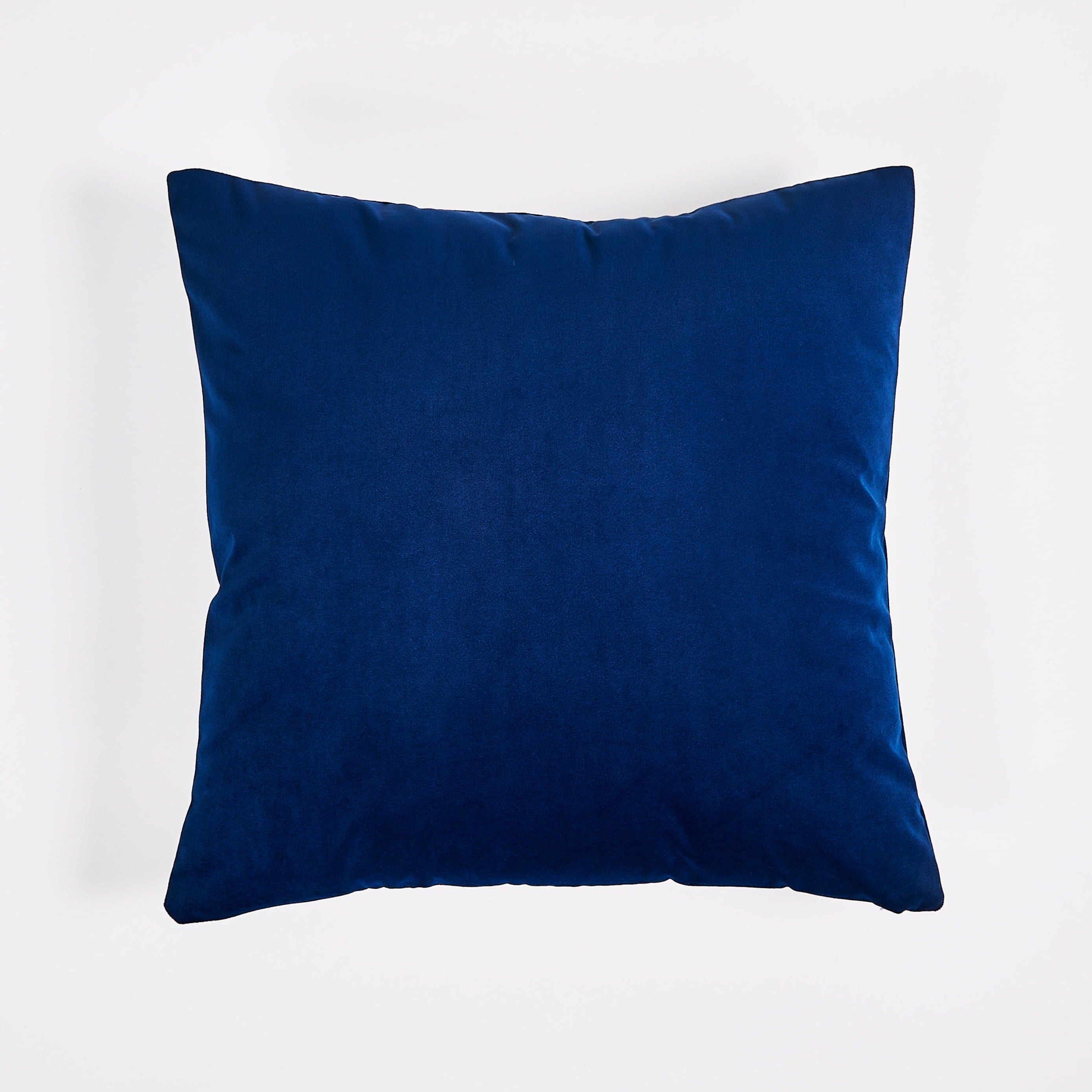 Navy Blue Velvet Throw Pillow Cover