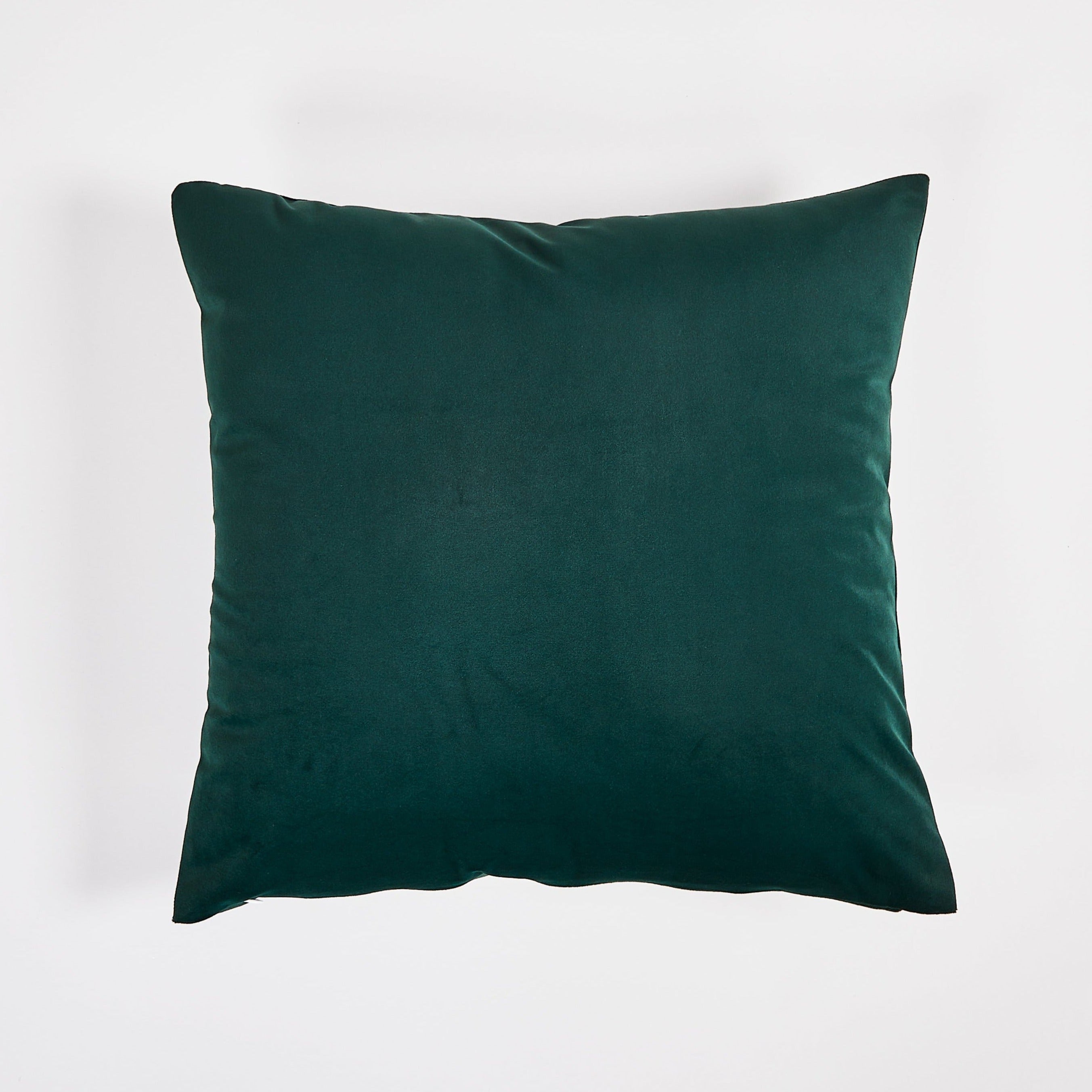 Dark Green Velvet Throw Pillow Cover