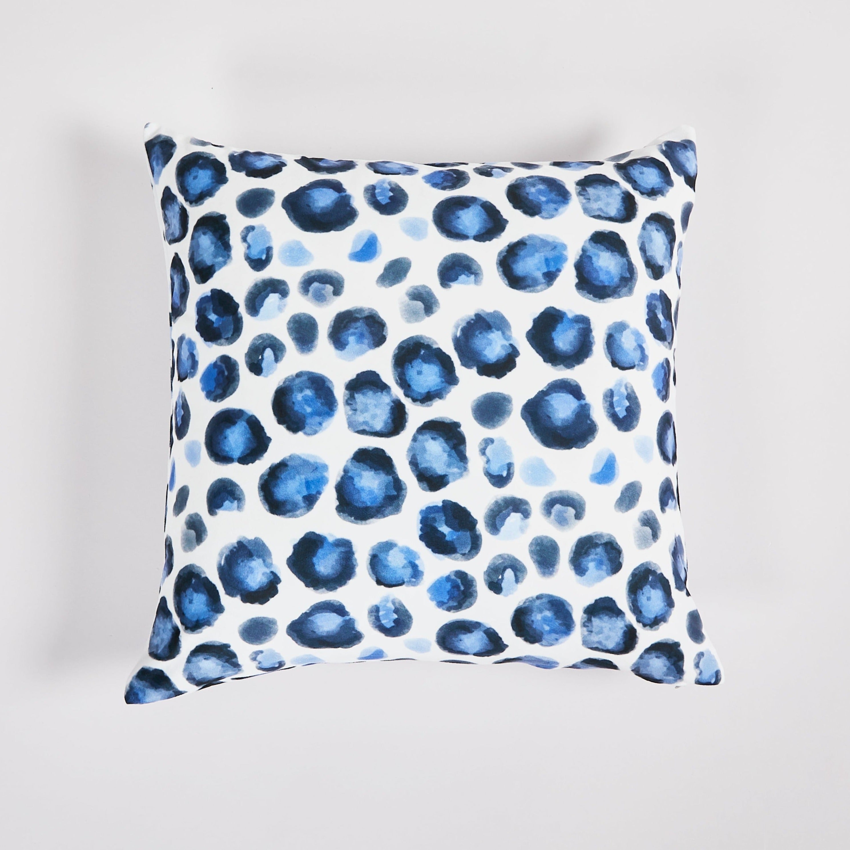 Abstract Dots Navy Blue Throw Pillow 20"