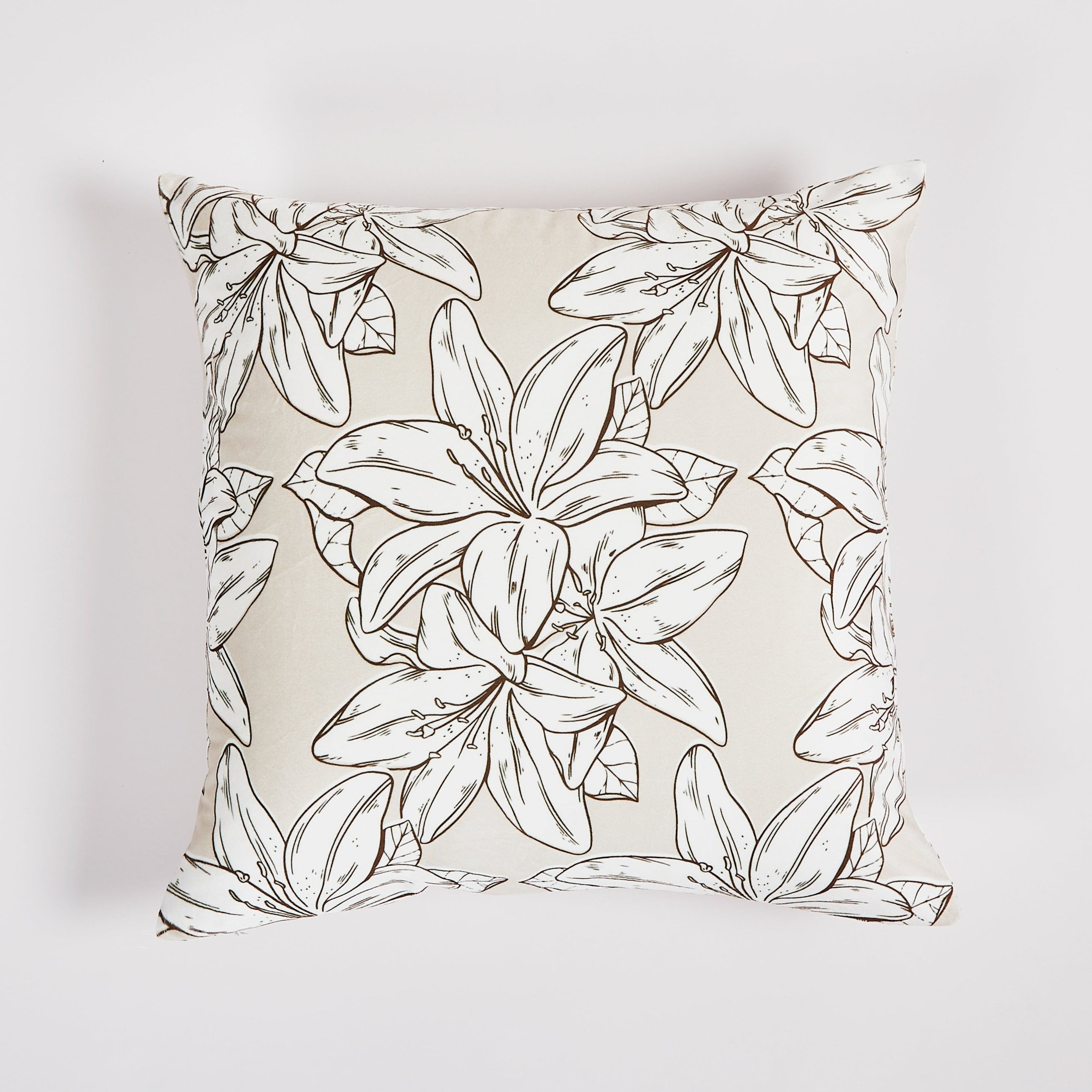 Floral Cream Throw Pillow 20&quot;