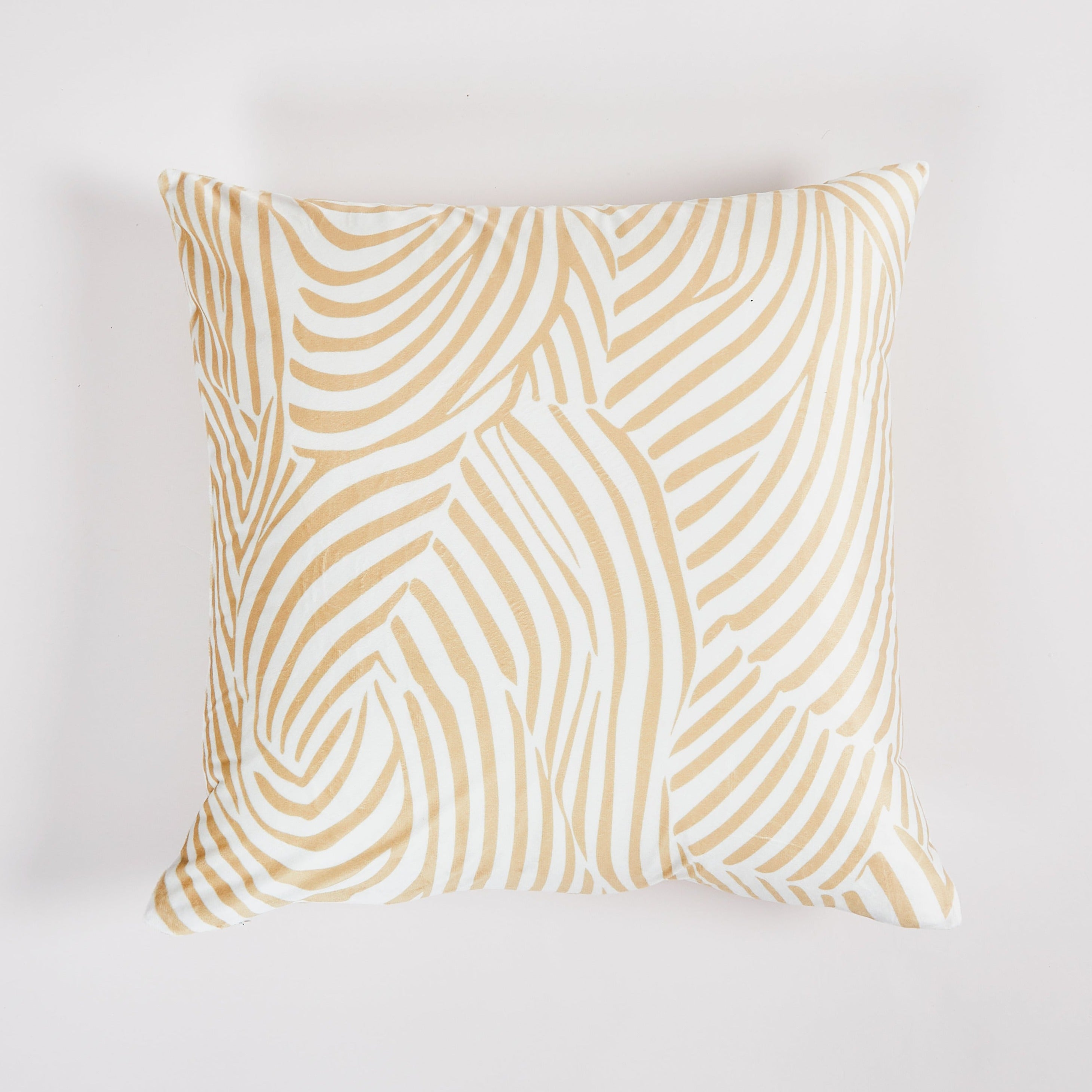 Zebra Neutral Throw Pillow 20"