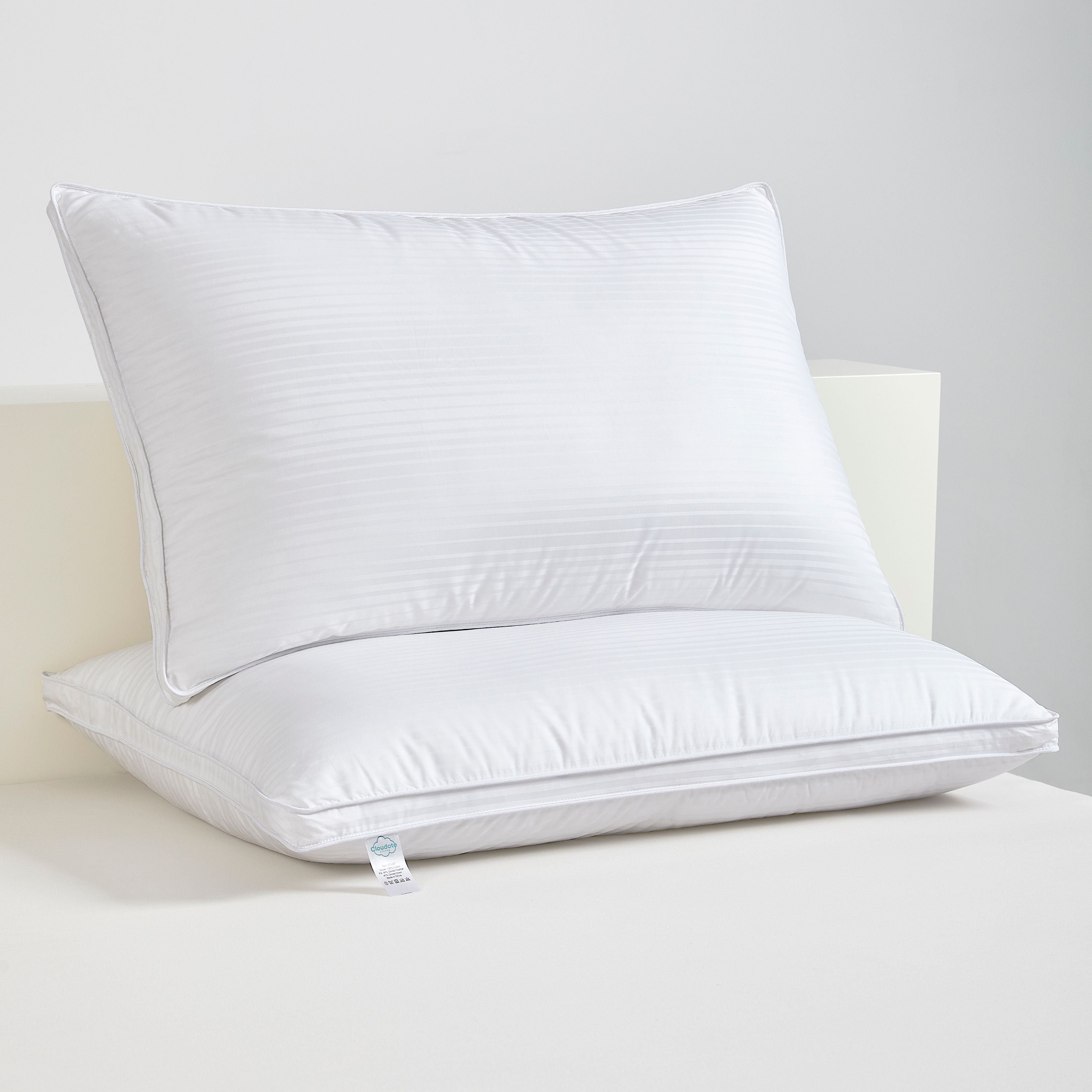 Goose Down Feather Bed Pillow, Set of 2