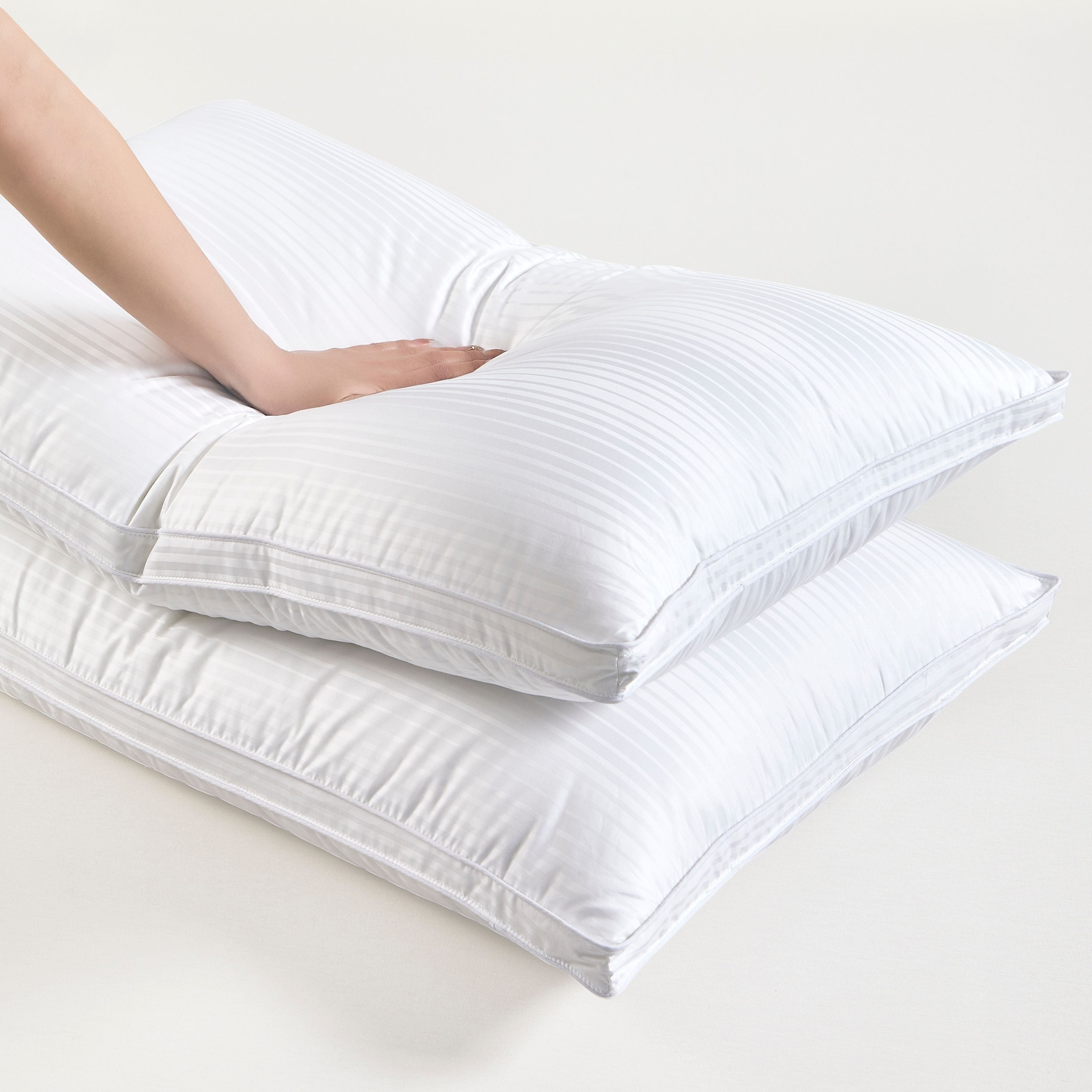 Goose Down Feather Bed Pillow, Set of 2