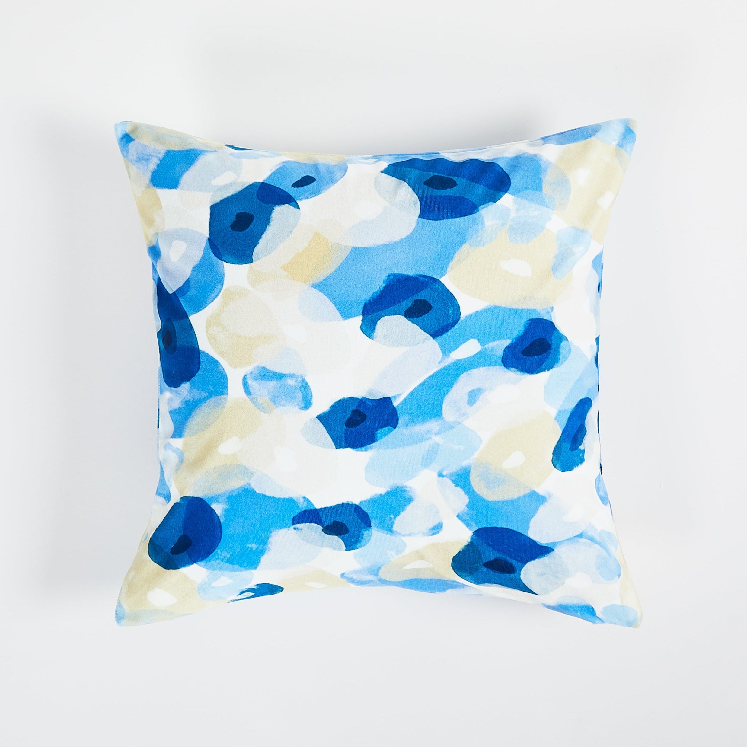 Abstract Dots Blue Throw Pillow 18"