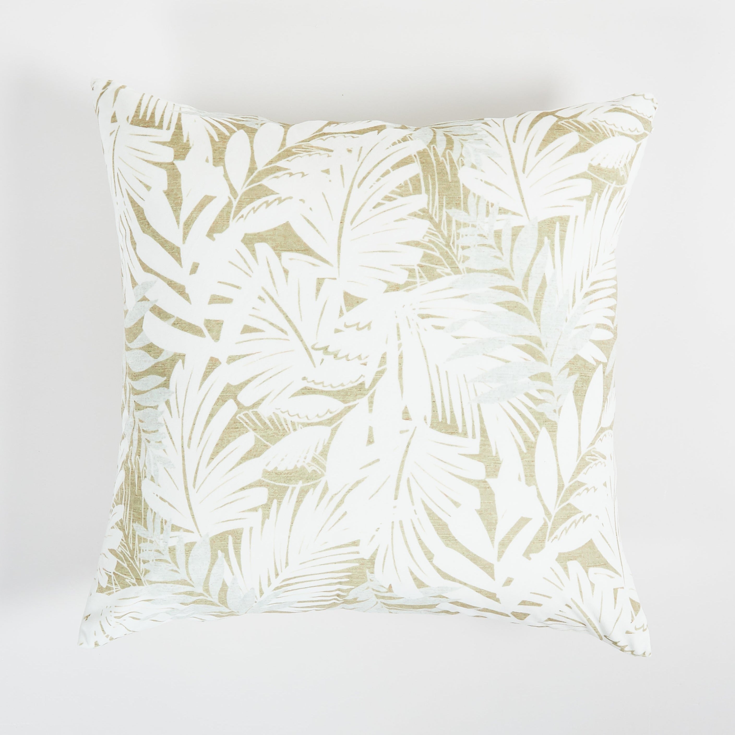 Floral Beige Throw Pillow 24"