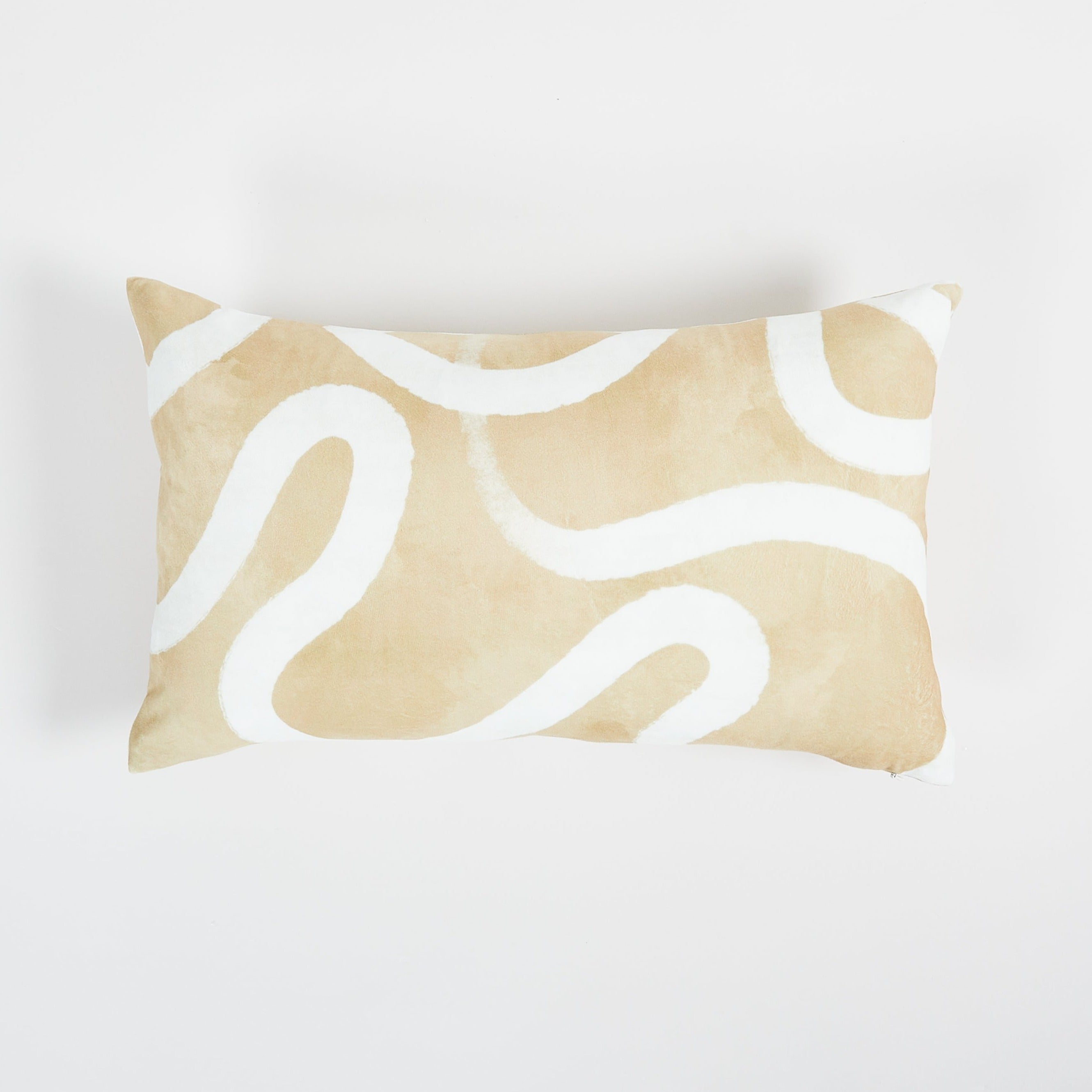 Abstract Neutral Throw Pillow Lumbar 12&quot;