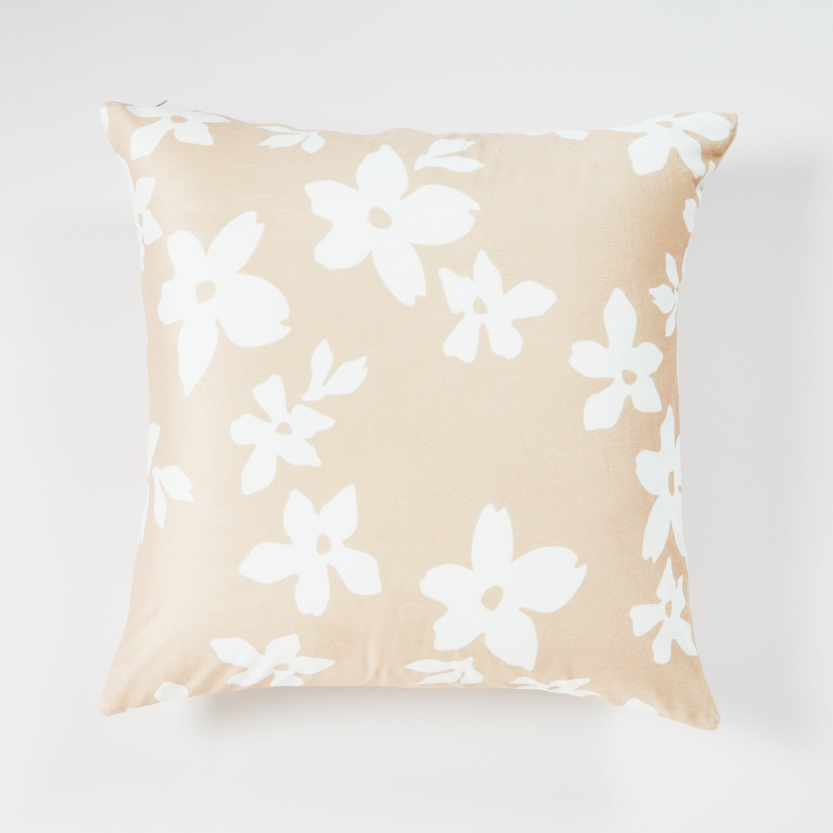 Floral Cream Throw Pillow 22&quot;