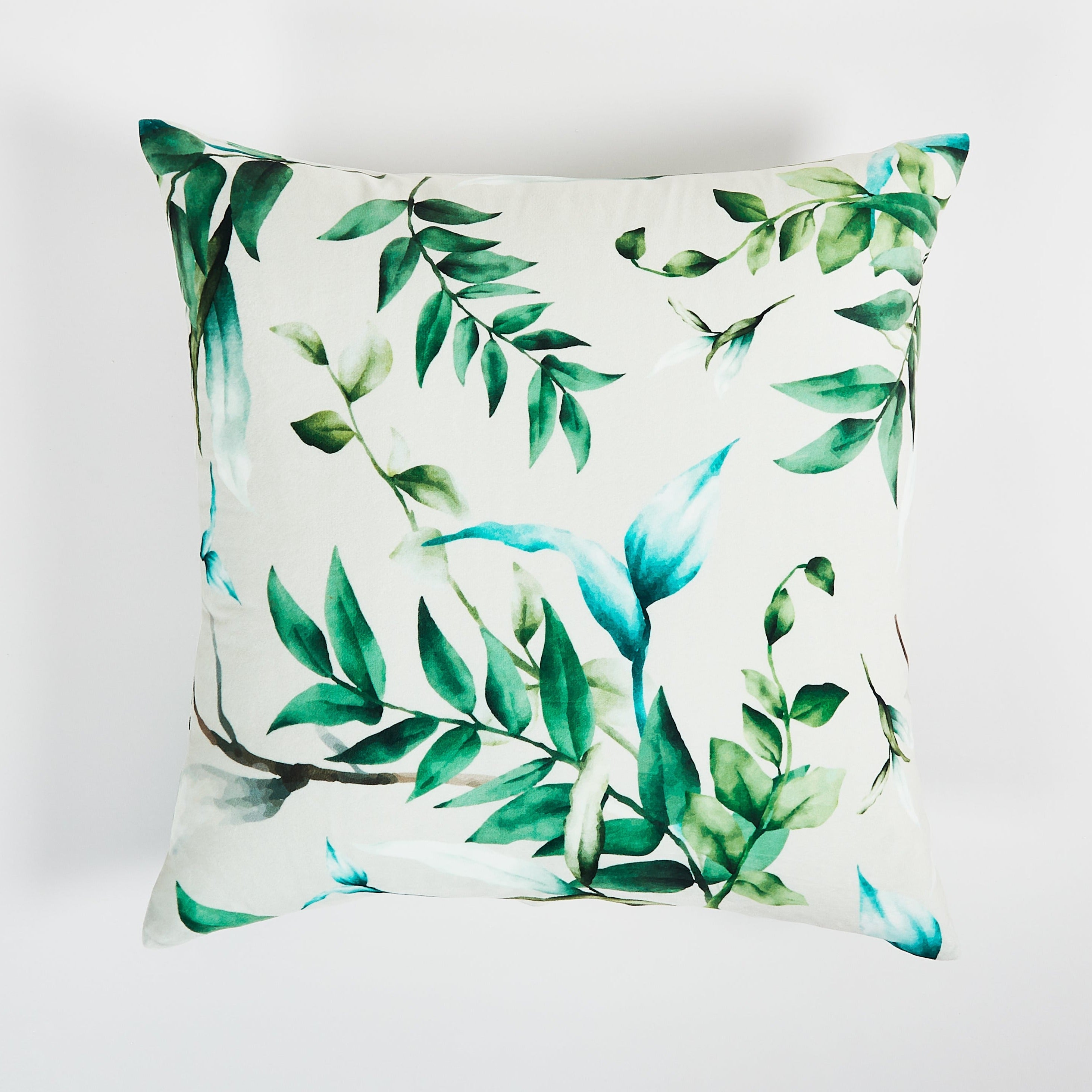 Floral Green Throw Pillow 24&quot;