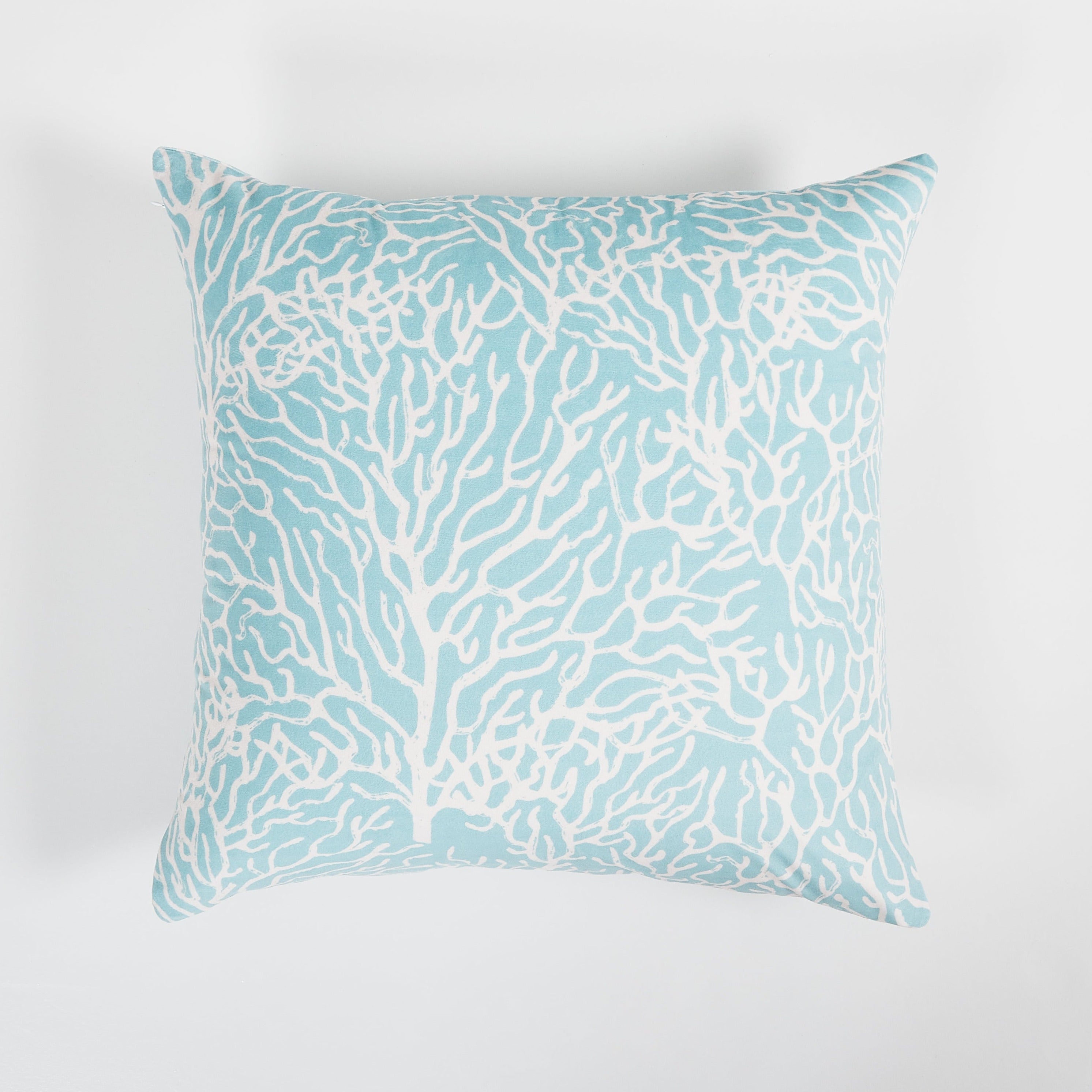 Floral Blue Throw Pillow 22"