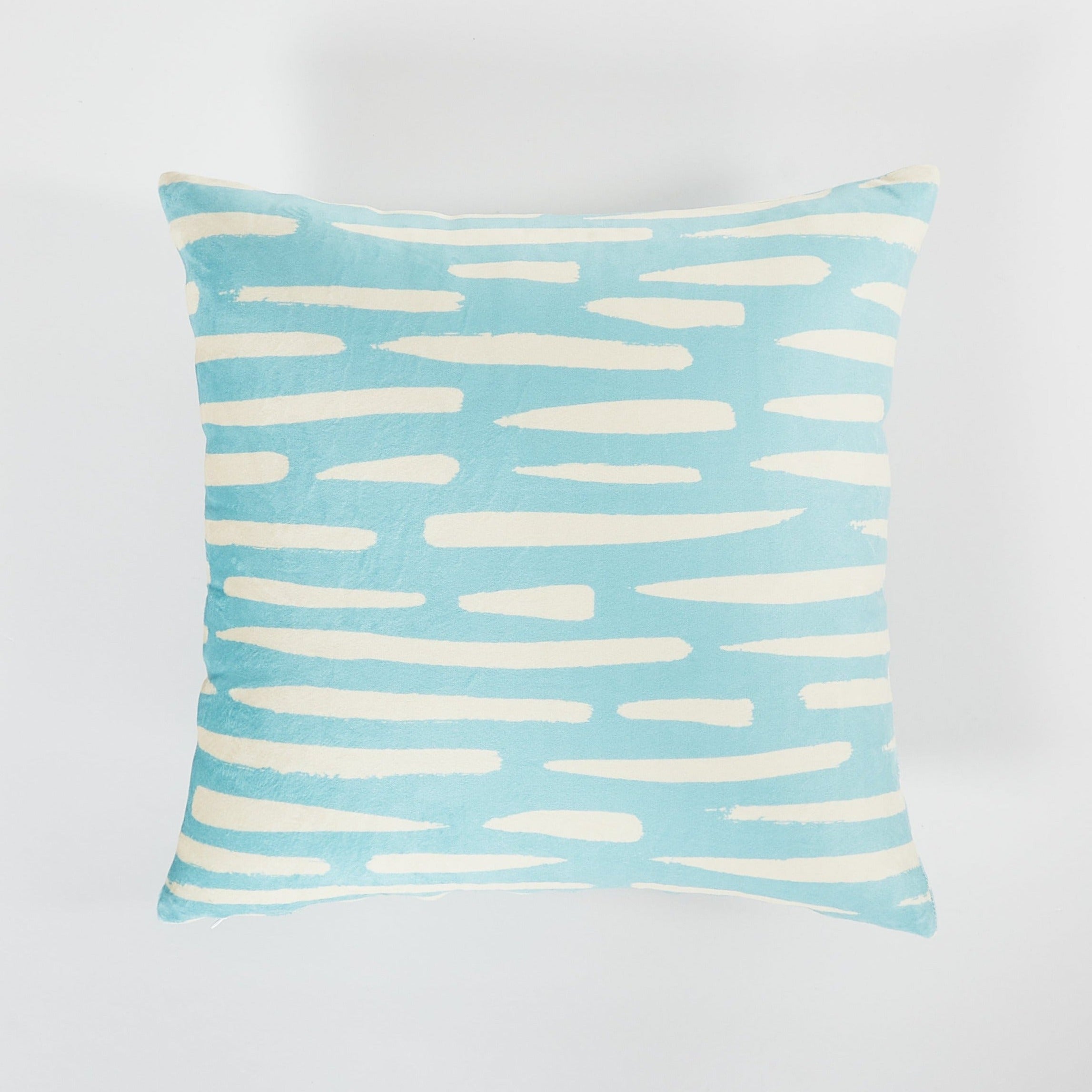 Abstract Lines Blue Throw Pillow 18&quot;