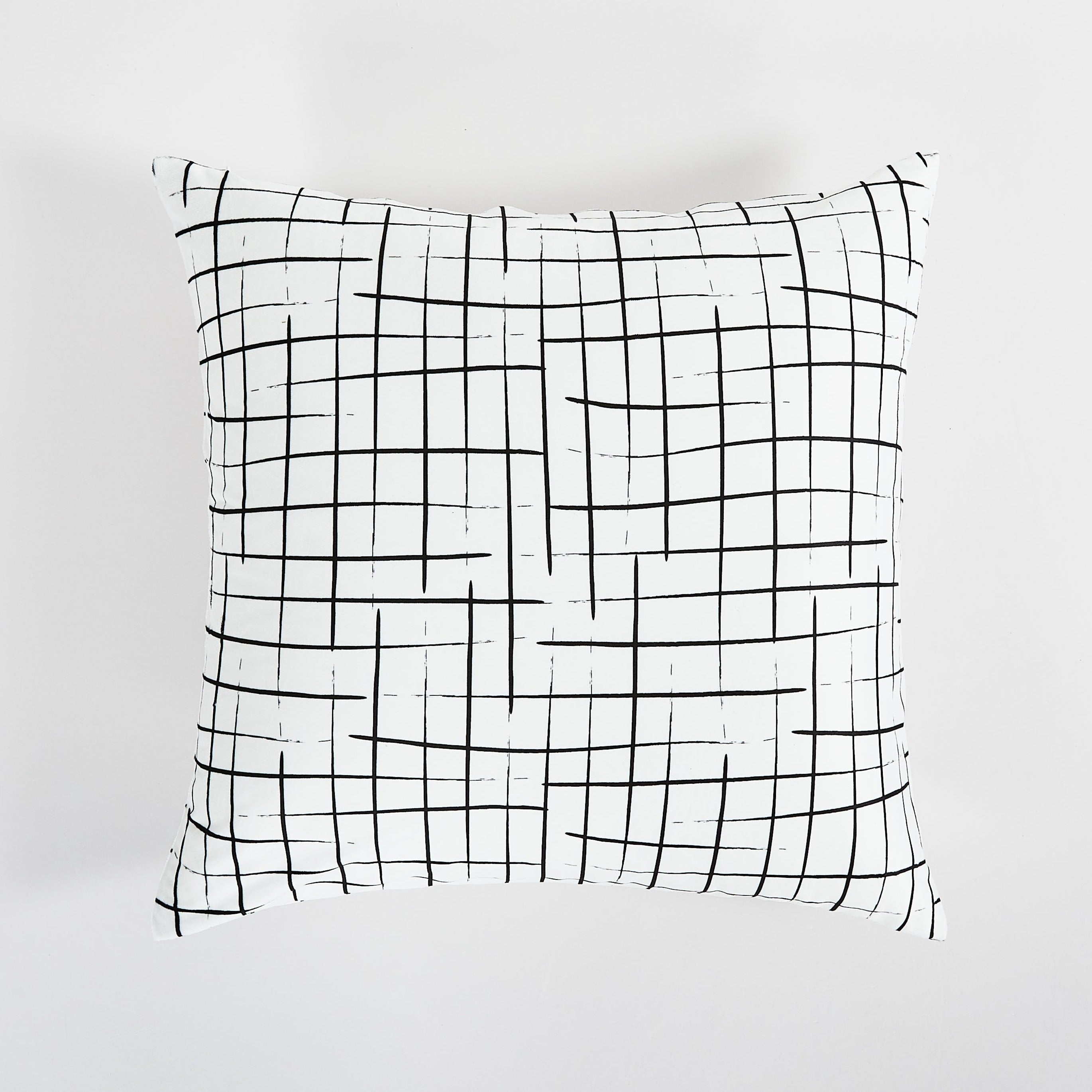 Hand Drawn Lines Throw Pillow 22"