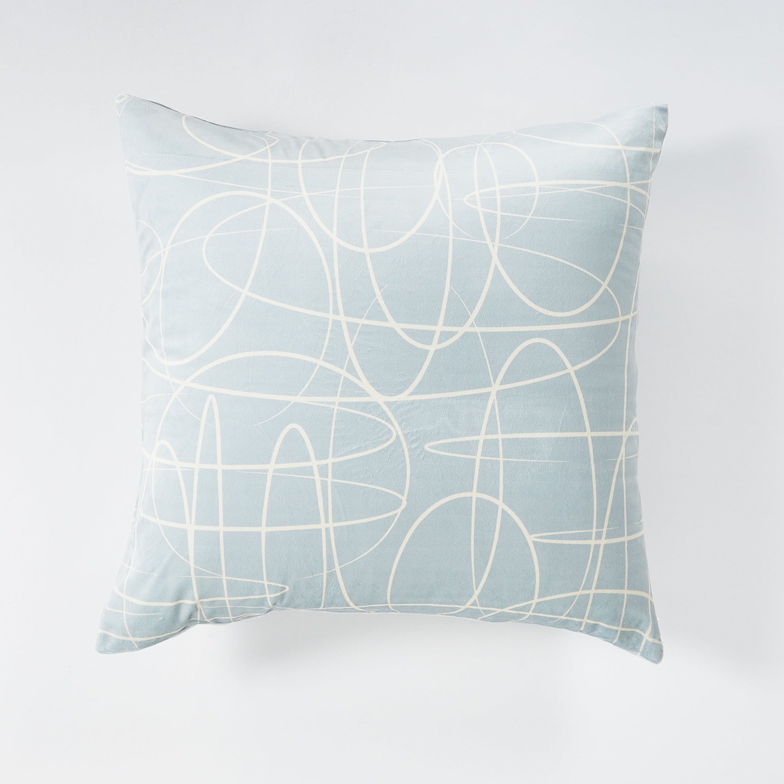 Abstract Gray Throw Pillow 22"