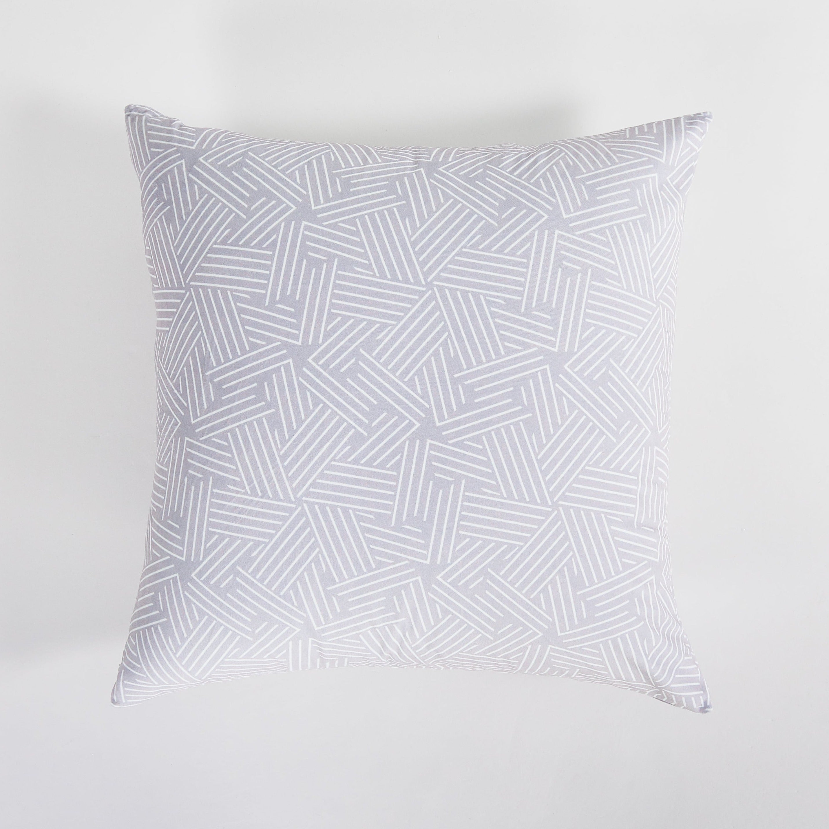 Geometric Lavender Gray Throw Pillow 22&quot;