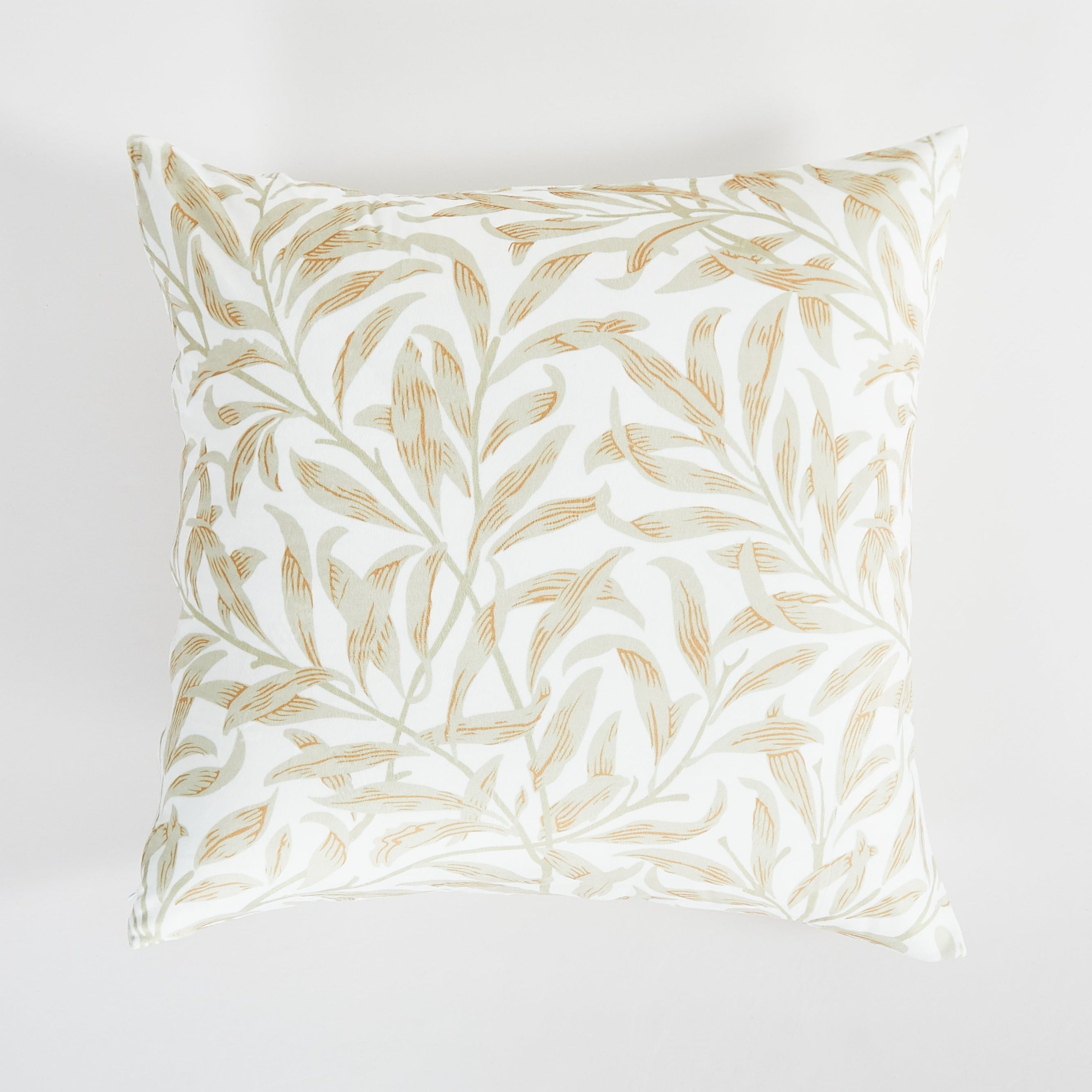 Floral Beige Throw Pillow 22&quot;